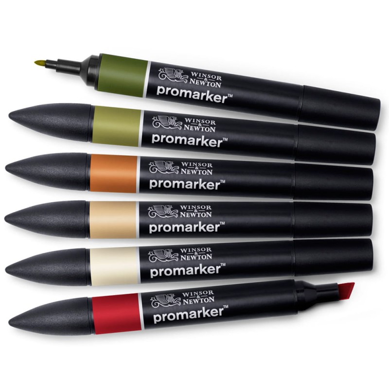 Zestaw Promarker 6 szt Landscape Tones Winsor &amp; Newton