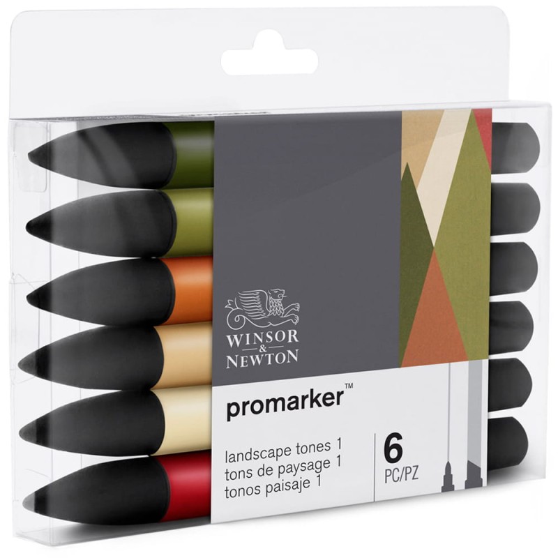 Zestaw Promarker 6 szt Landscape Tones Winsor &amp; Newton