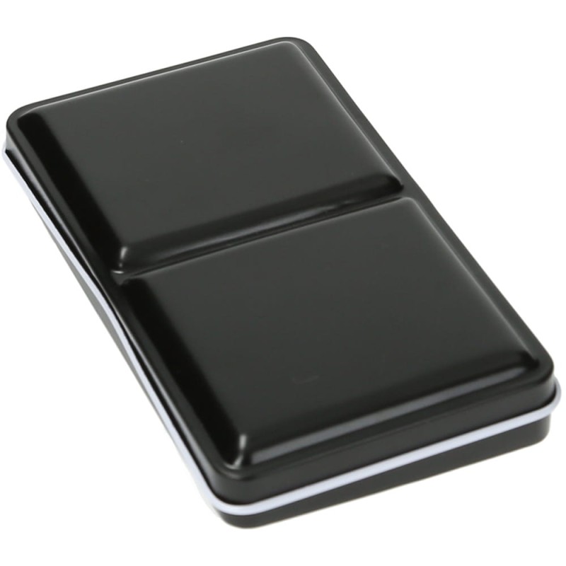 Kasetka metalowa Czarna Renesans MAŁA na akwarele 12 półkostek