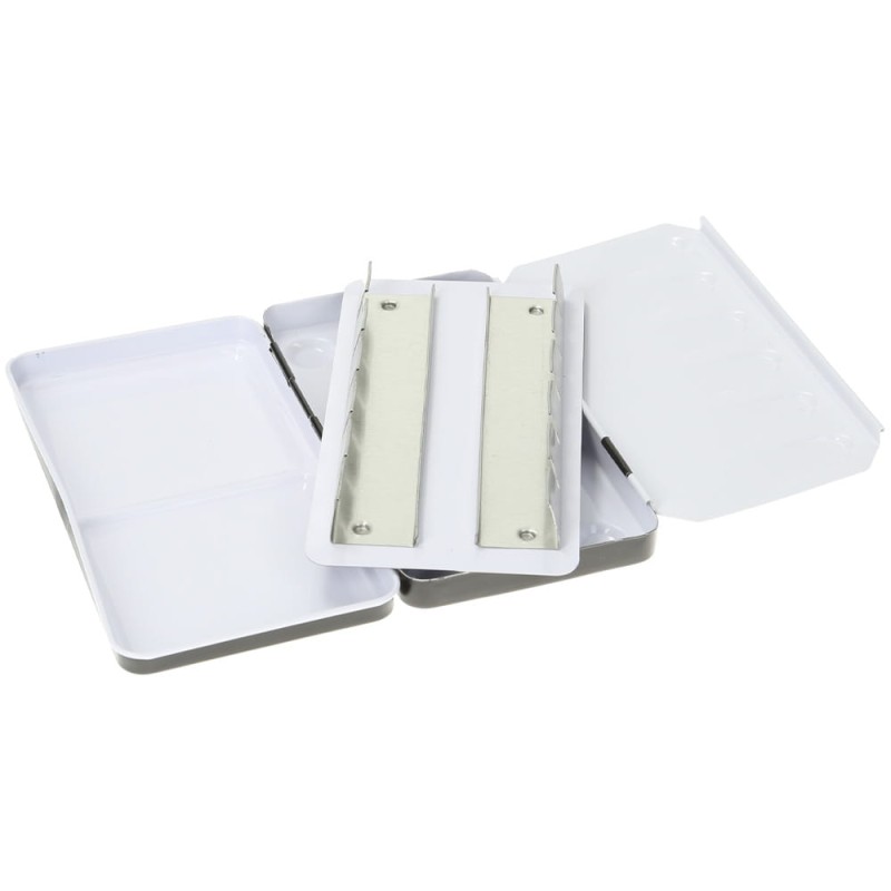 Kasetka metalowa Czarna Renesans MAŁA na akwarele 12 półkostek