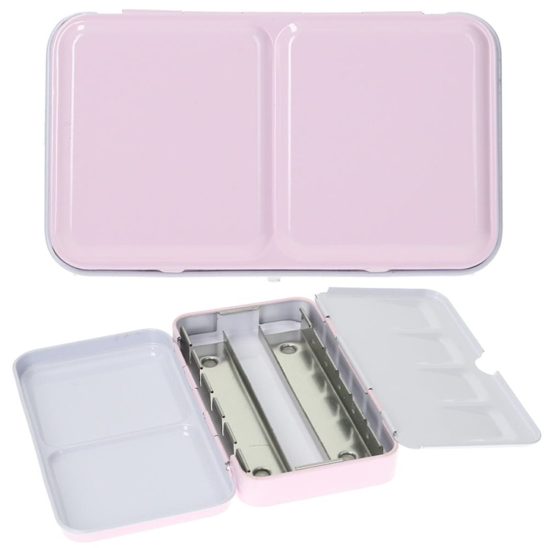 Kasetka metalowa Różowa Renesans MAŁA na akwarele 12 półkostek