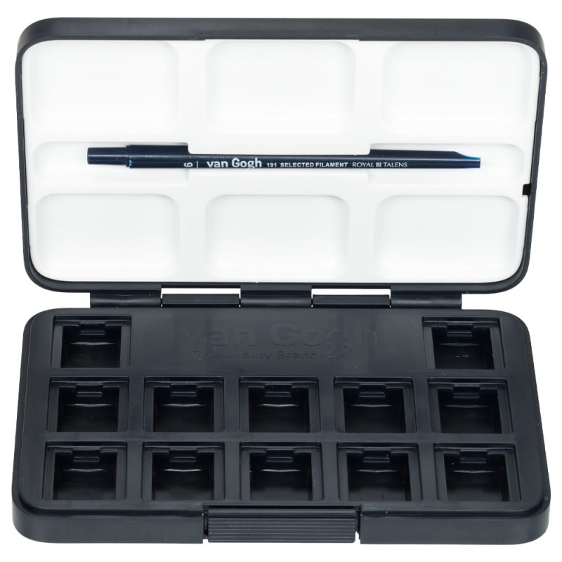 Kasetka plastikowa Van Gogh na akwarele 12 kostek ciemny granat