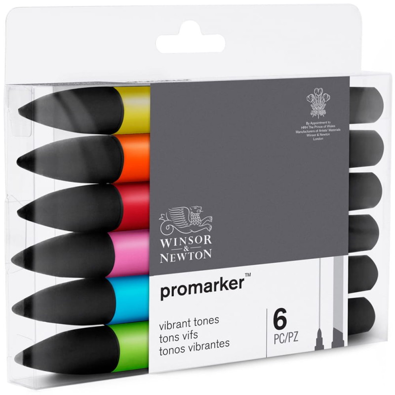 Zestaw Promarker 6 szt Vibrant Tones Winsor &amp; Newton