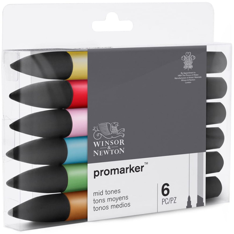 Zestaw Promarker 6 szt Mid Tones Winsor &amp; Newton