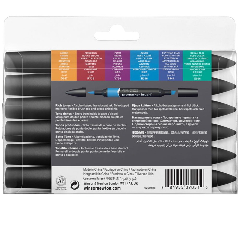Zestaw Promarker Brush 6 szt Rich Tones