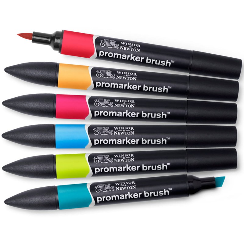 Zestaw Promarker Brush 6 szt Mid Tones Winsor &amp; Newton