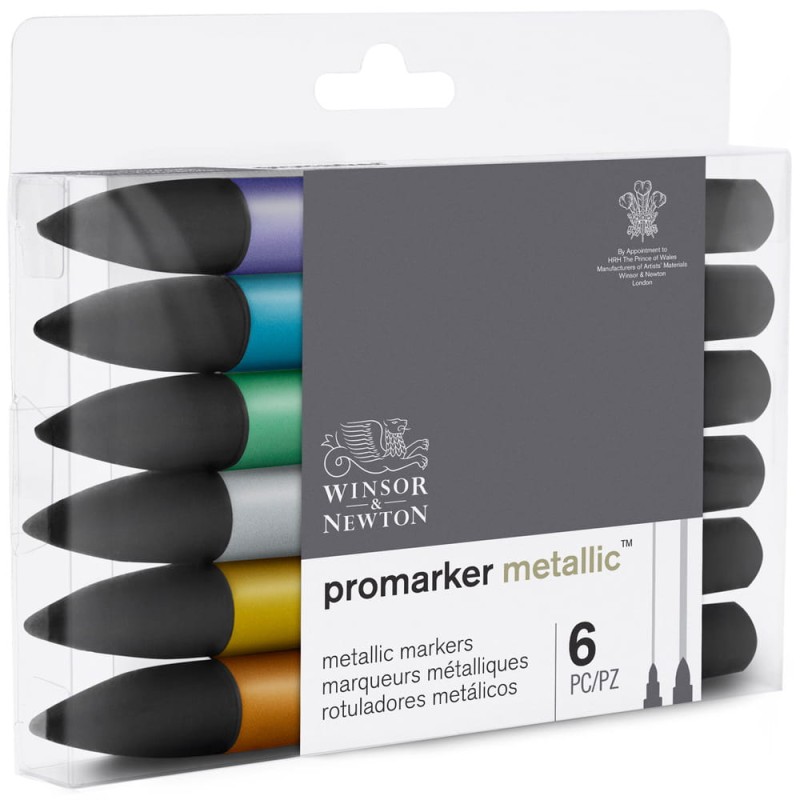 Zestaw Promarker 6 szt Metallic Tones Winsor &amp; Newton