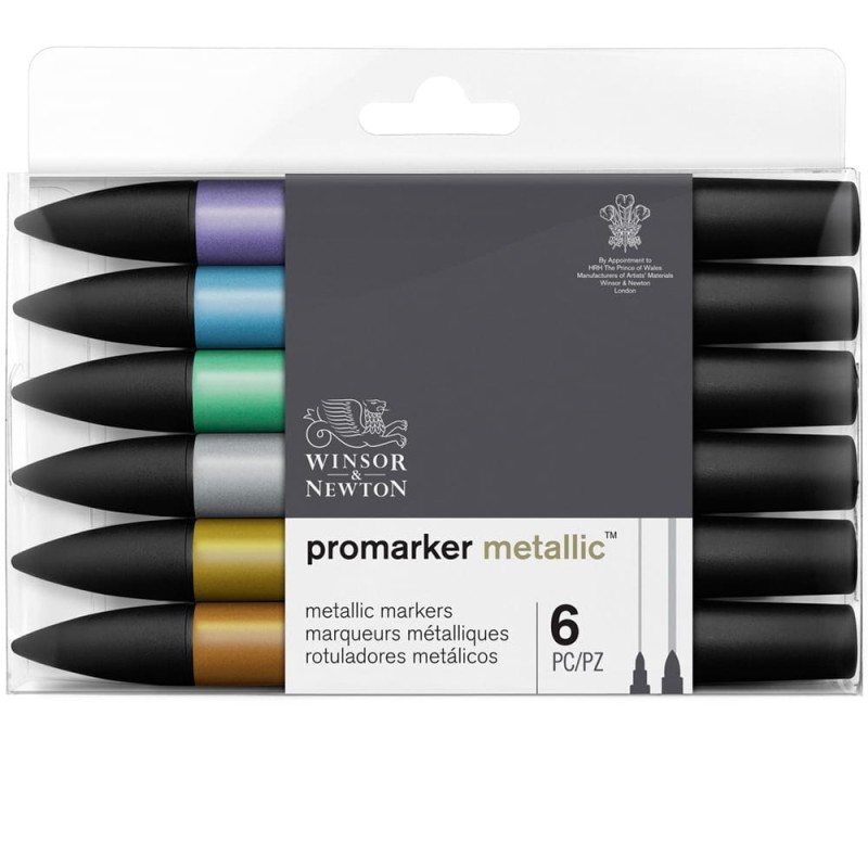 Zestaw Promarker 6 szt Metallic Tones Winsor &amp; Newton