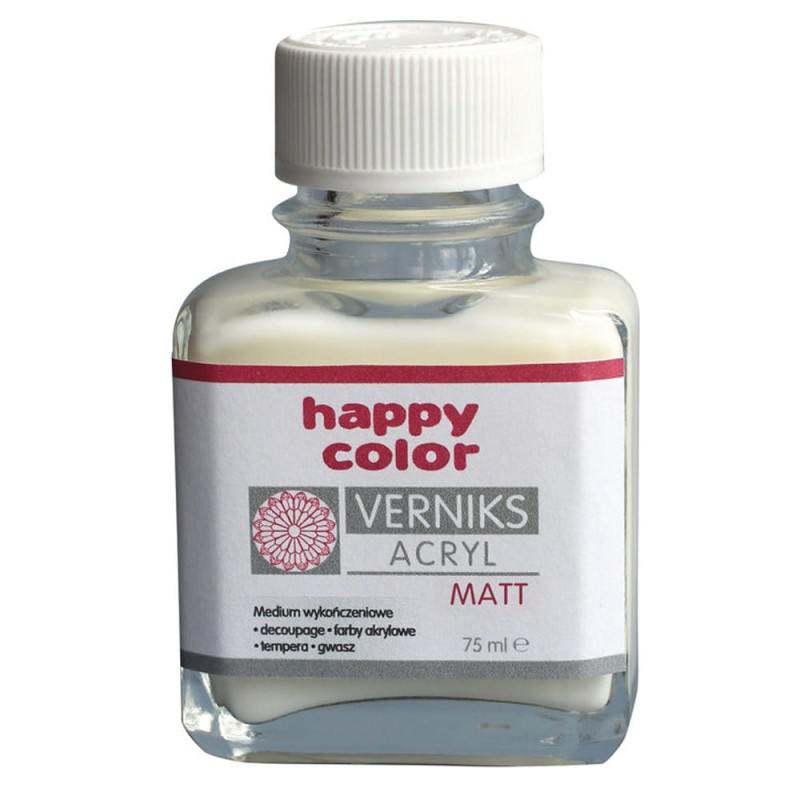Werniks akrylowy MATT przezroczysty Happy Color 75 ml.jpg