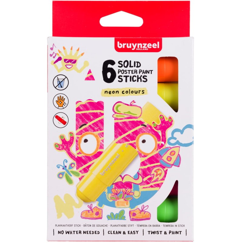 Kredki wykręcane Poster paint stick Neon Bruynzeel