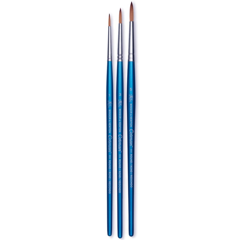 Zestaw pędzli syntetycznych Winsor &amp; Newton Cotman - 3 szt