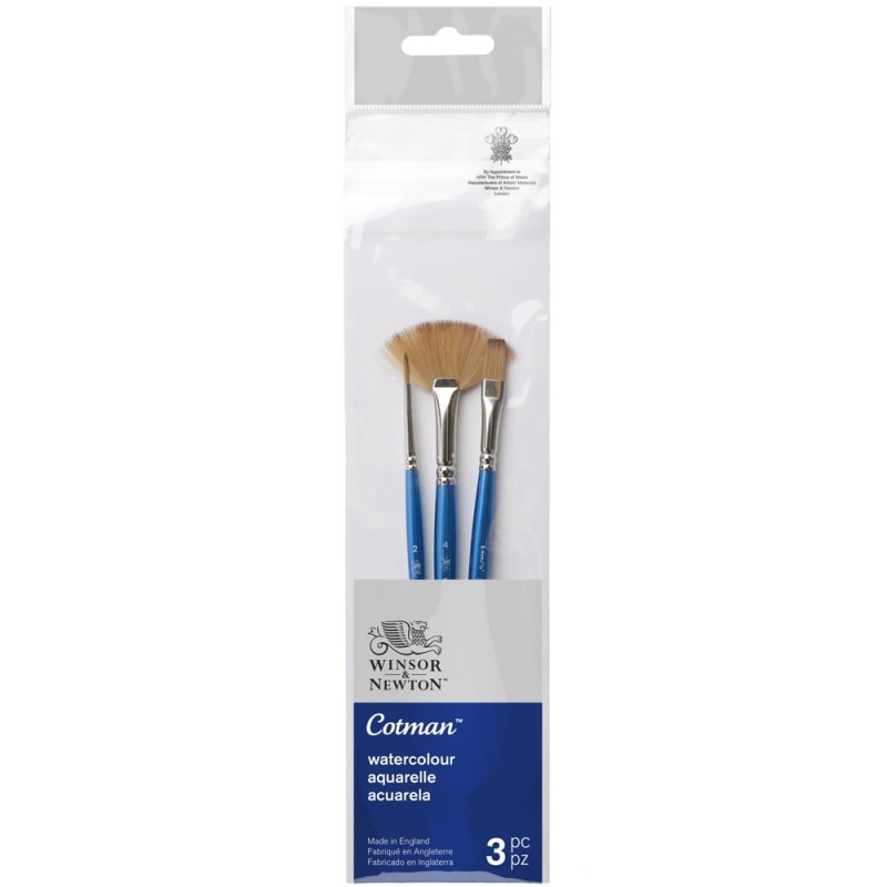 Zestaw pędzli syntetycznych Winsor &amp; Newton Cotman 3 - 3 szt., mix