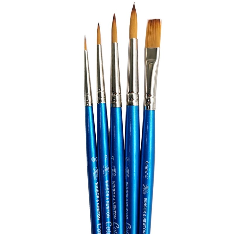 Zestaw pędzli syntetycznych Winsor &amp; Newton Cotman - 5 szt., mix