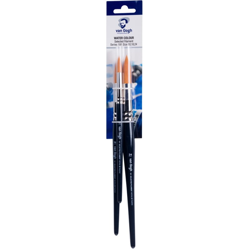 zestaw pędzli syntetycznych Van Gogh 191 - 3 szt., okrągłe