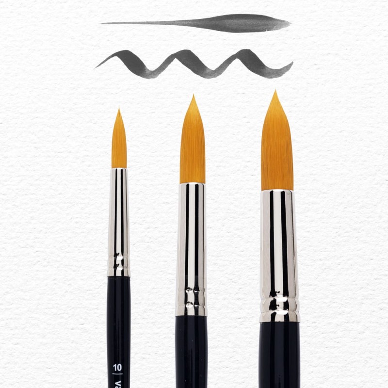 zestaw pędzli syntetycznych Van Gogh 191 - 3 szt., okrągłe