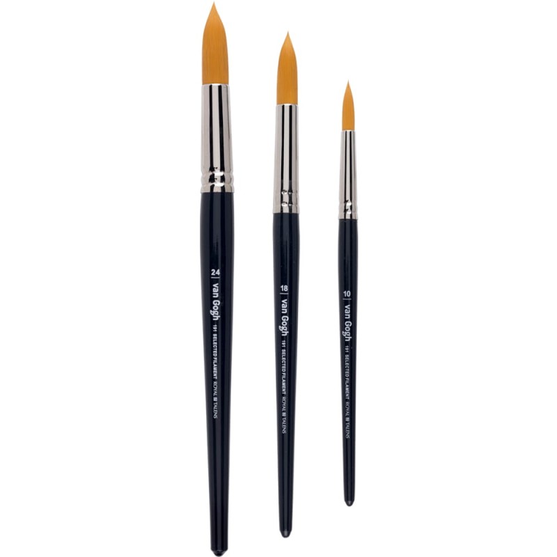 zestaw pędzli syntetycznych Van Gogh 191 - 3 szt., okrągłe