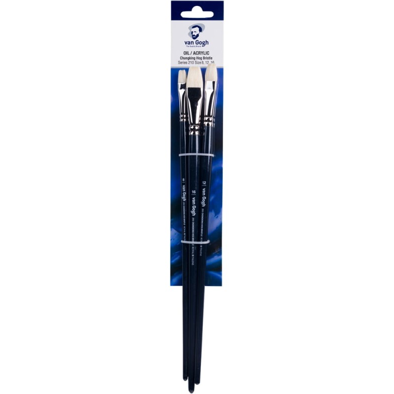 Zestaw pędzli szczecinowych Van Gogh 210 - 3 szt., płaskie