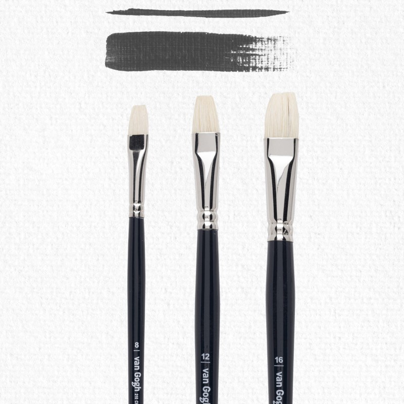 Zestaw pędzli szczecinowych Van Gogh 210 - 3 szt., płaskie