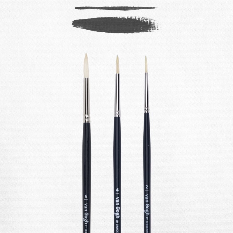 Zestaw pędzli szczecinowych Van Gogh 211 - 3 szt., okrągłe