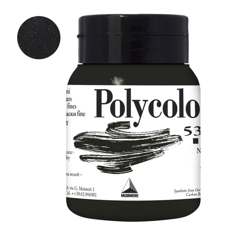 Farba akrylowa Maimeri Polycolor 500 ml - 530 Black