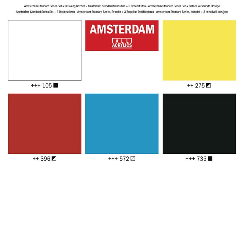 Farby akrylowe Amsterdam Standard Nozzles 5x120 ml