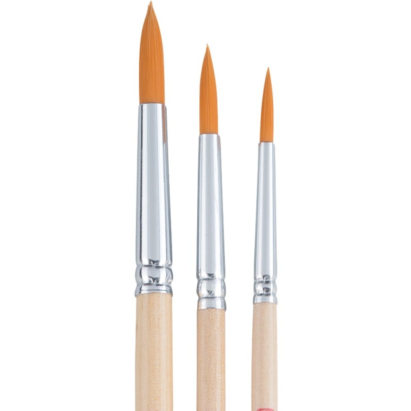 Zestaw pędzli syntetycznych Art Creation 123M - 3 szt.