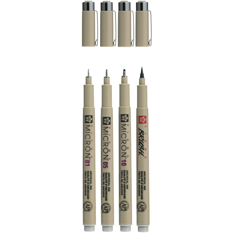 Pisaki Pigma Micron Light Cool Grey Sakura 4 szt