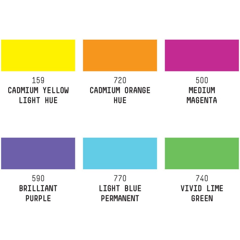 Zestaw markerów akrylowych Liquitex vibrant set 6 x 2 mm