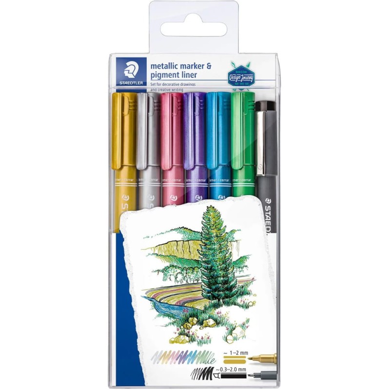 Zestaw markerów metalicznych Metallic Pen Staedtler 6+1.jpg