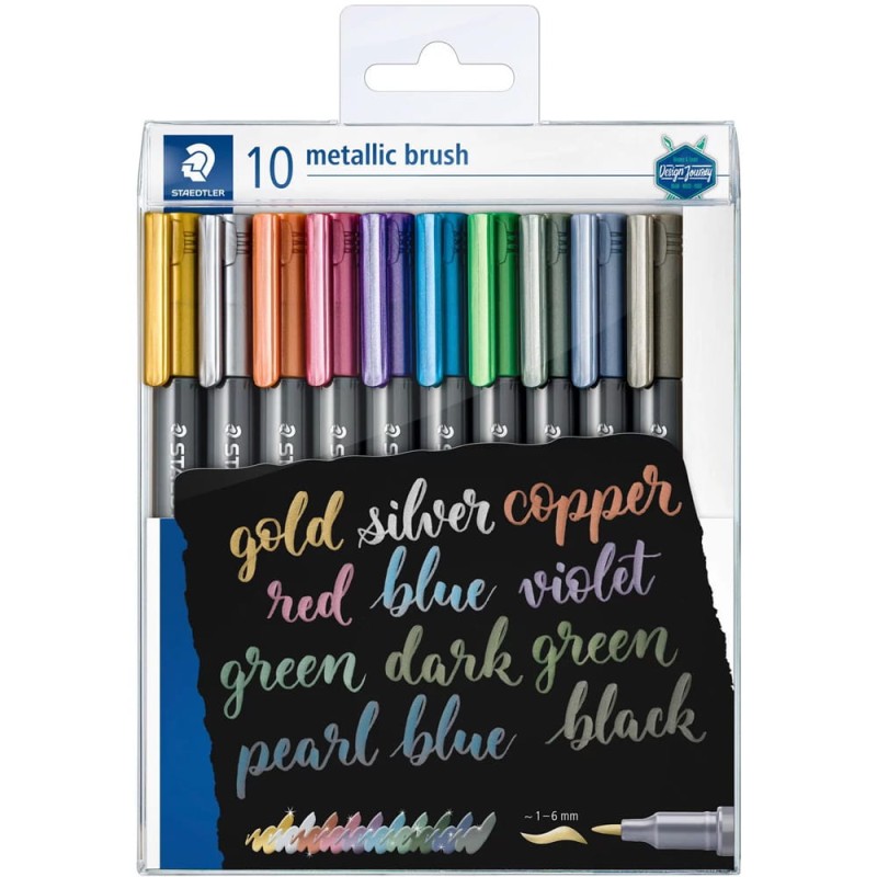 Zestaw markerów metalicznych Metallic Pen Staedtler 10 szt brushpen.jpg