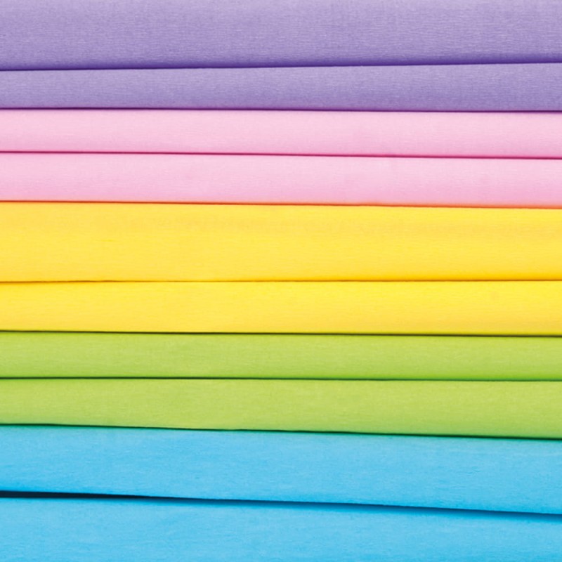 Bibuła marszczona Happy Color 5 kolorów 10 rolek - Pastel