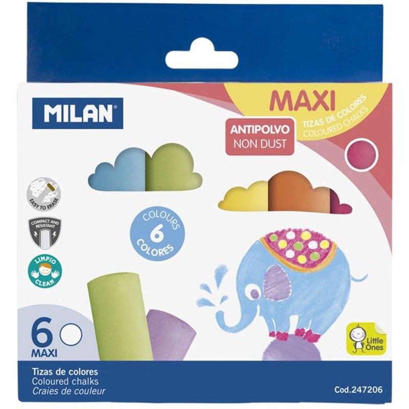 Kreda MAXI Milan 6 szt. - kolorowa