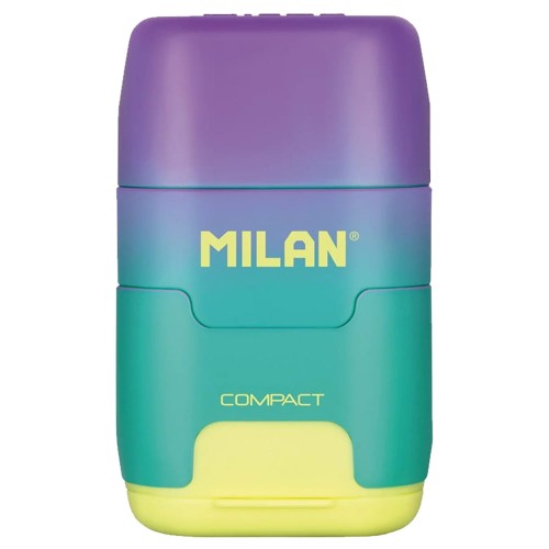 Temperówko-gumka compact SUNSET MILAN - fiolet-żółta 