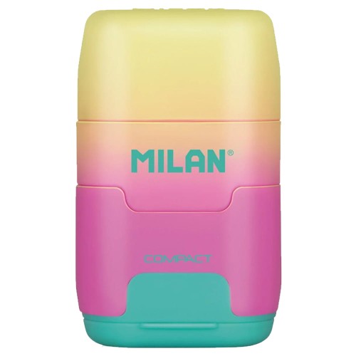 Temperówko-gumka compact SUNSET MILAN - żółta-turkus 