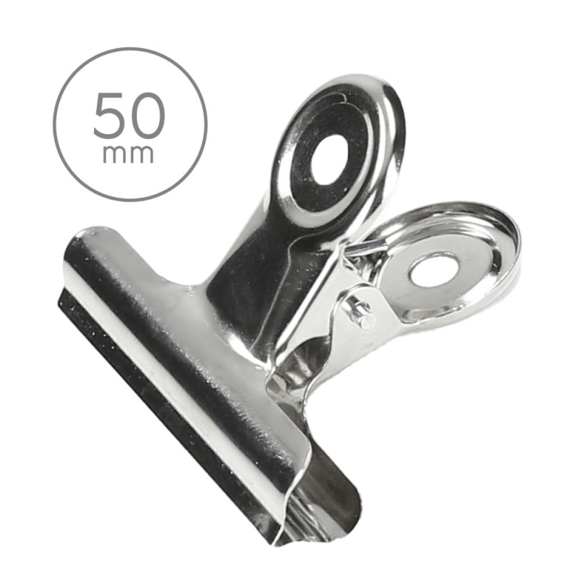 Klips metalowy do papieru 50mm srebrny