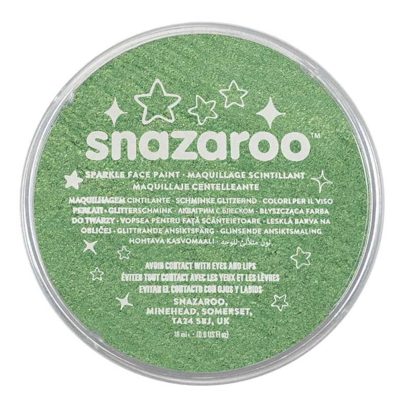 Farba do twarzy Snazaroo 18 ml - 401 Sparkle Pale Green (błyszcząca) 01