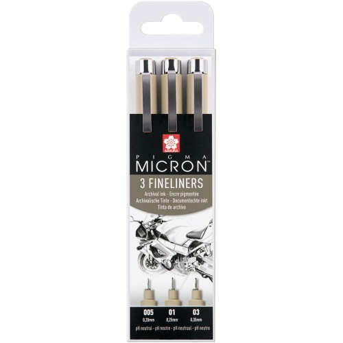 Cienkopisy Pigma Micron Design Fineliners Sakura 3 szt