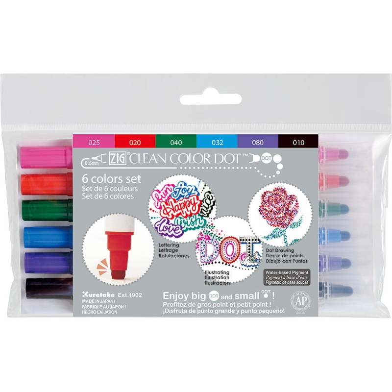 ZIG Clean Color Dot 6 szt.jpg