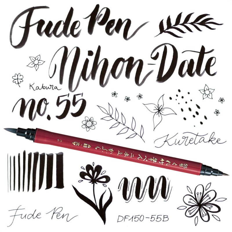 Pisak FUDEPEN NIHON-DATE (KABURA) Kuretake No.55 DF150-55B--.jpg