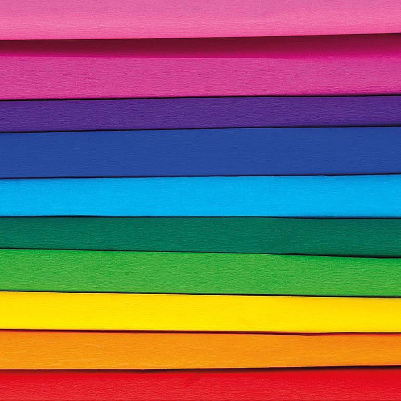 Bibuła marszczona Happy Color 10 kolorów - TĘCZA