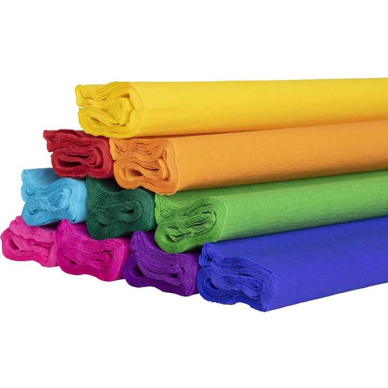 Bibuła marszczona Happy Color 10 kolorów - TĘCZA