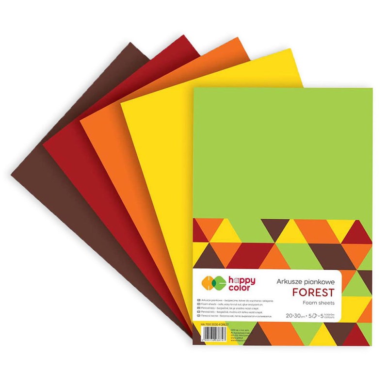 Arkusze piankowe Happy Color 20x30 cm - FOREST