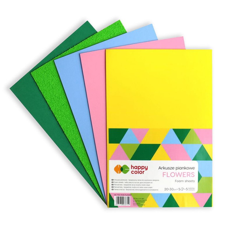 Arkusze piankowe Happy Color 20x30 cm - FLOWERS