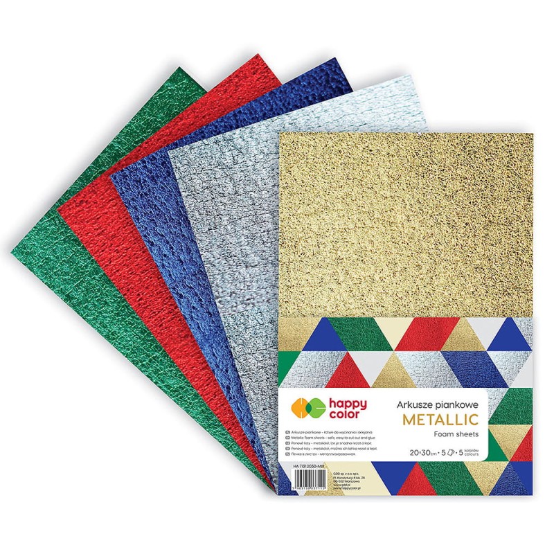 Arkusze piankowe Happy Color 20x30 cm - METALLIC