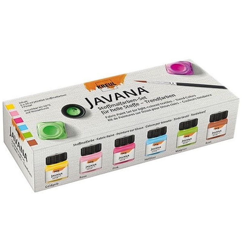 Zestaw farb do tkanin Javana Kreul 6x20ml - Trend Colors