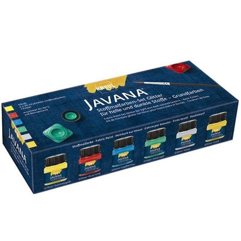 Zestaw farb do tkanin Javana Kreul 6x20 ml - Basic Colors