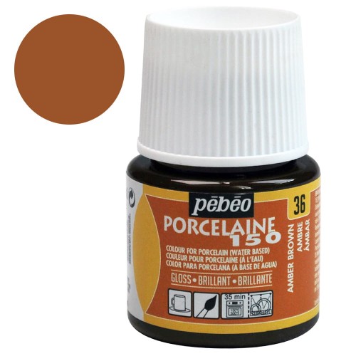 Farba do porcelany Pebeo Porcelaine 150°C 45 ml - 36 Amber Brown