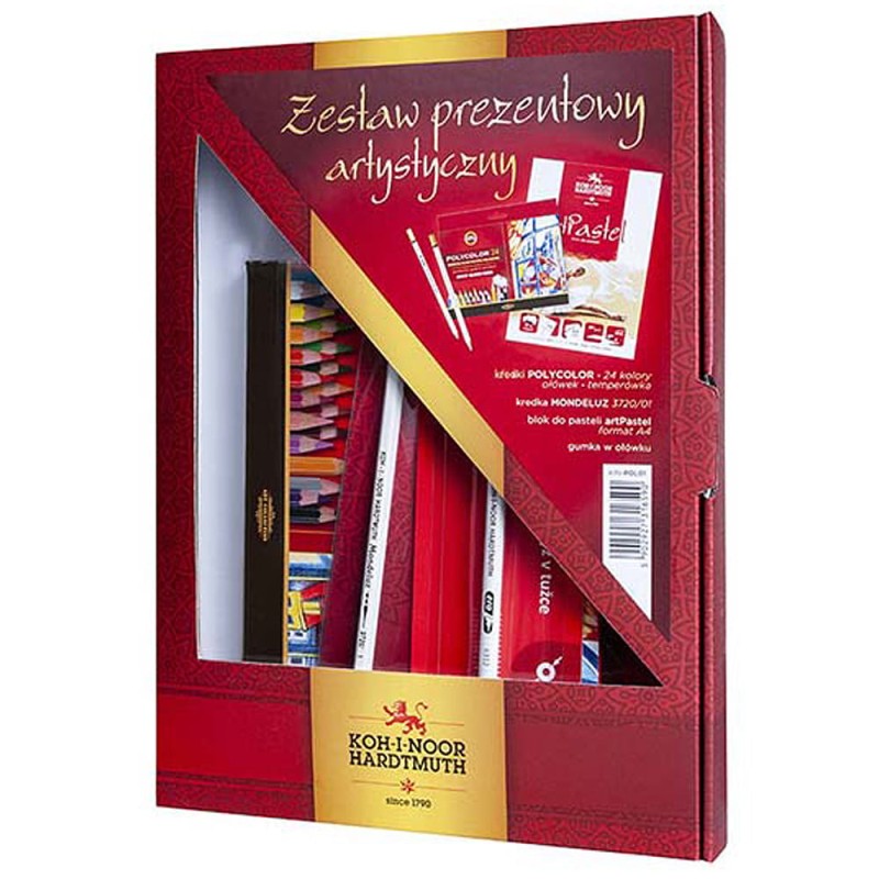 Zestaw artystyczny z kredkami Polycolor i blokiem Koh-I-Noor
