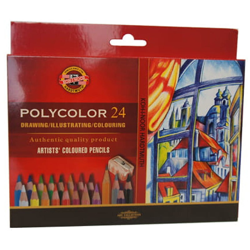 Zestaw artystyczny z kredkami Polycolor i blokiem Koh-I-Noor