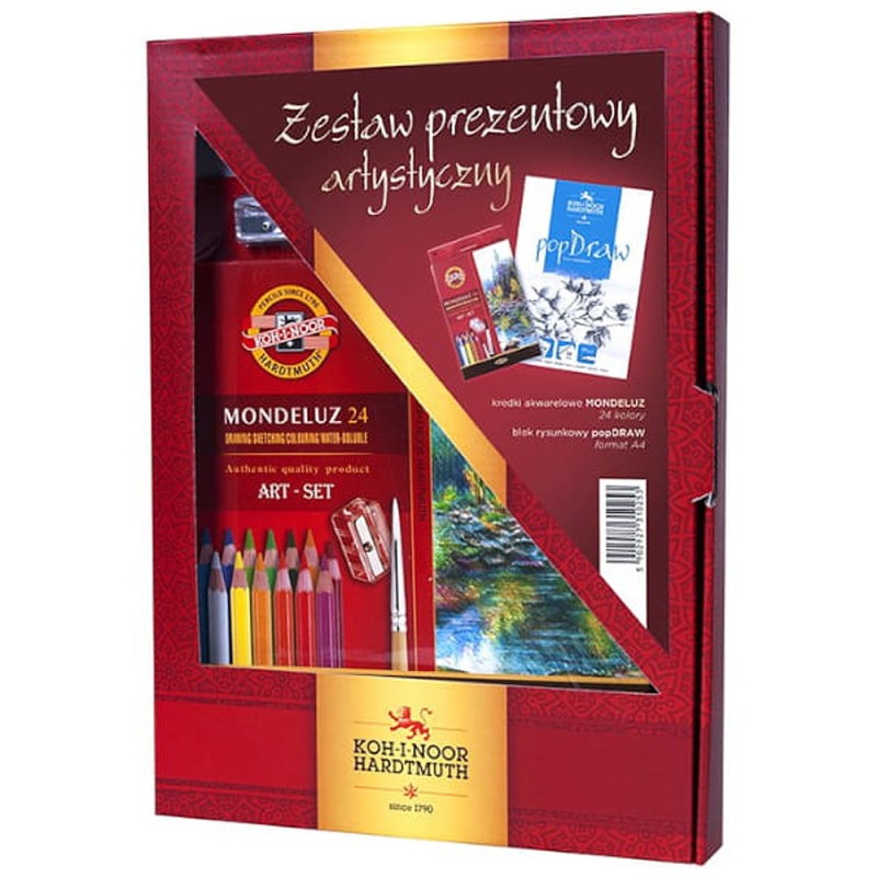 Zestaw rysunkowy z kredkami i blokiem Koh-I-Noor